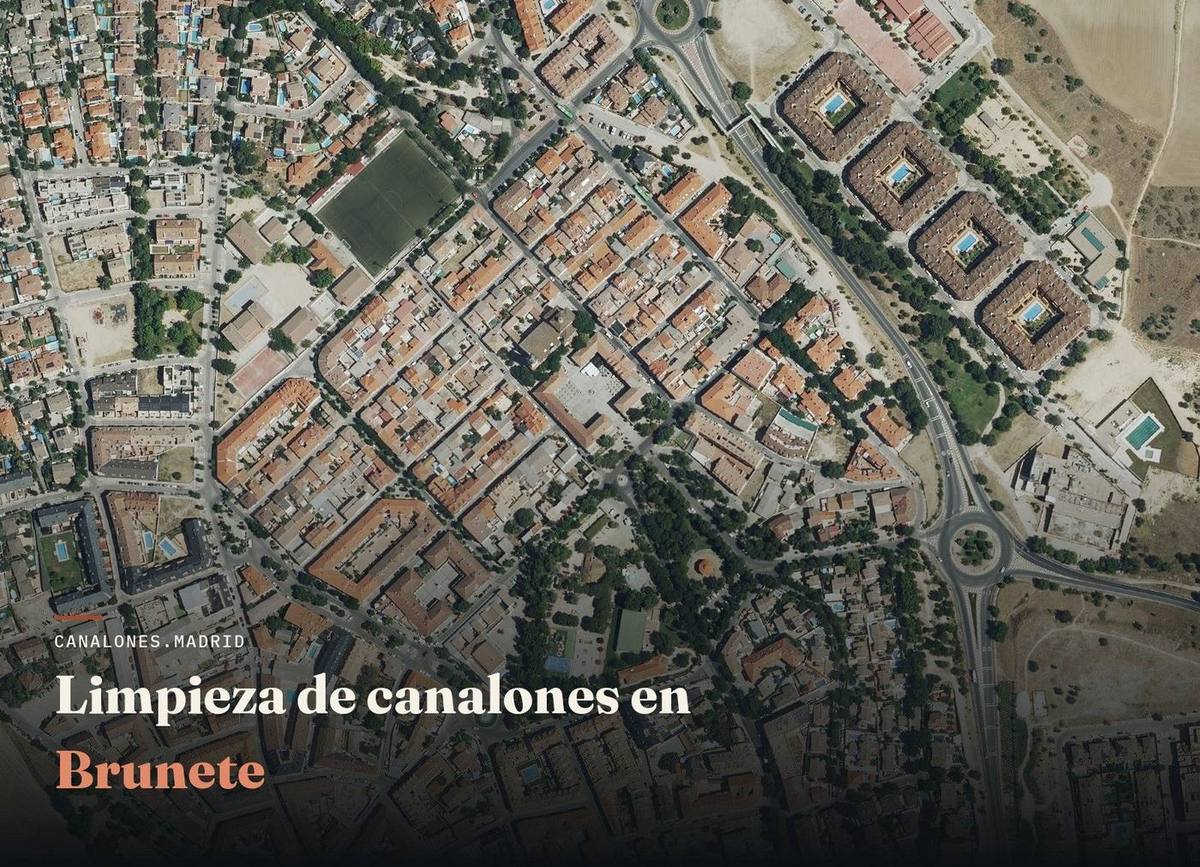 Servicio de limpieza de canalones en Brunete, Comunidad de Madrid — canalones.madrid, en el oeste de la Comunidad de Madrid.
