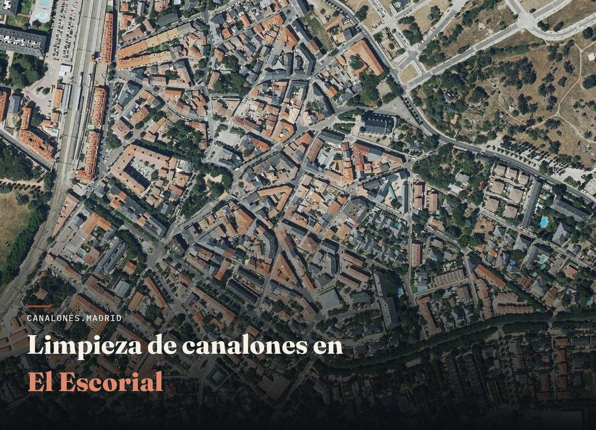 El Escorial (Madrid): canalones.madrid ofrece limpieza profesional de canalones para evitar atascos y goteras, en una localidad de casco histórico y construcción tradicional.