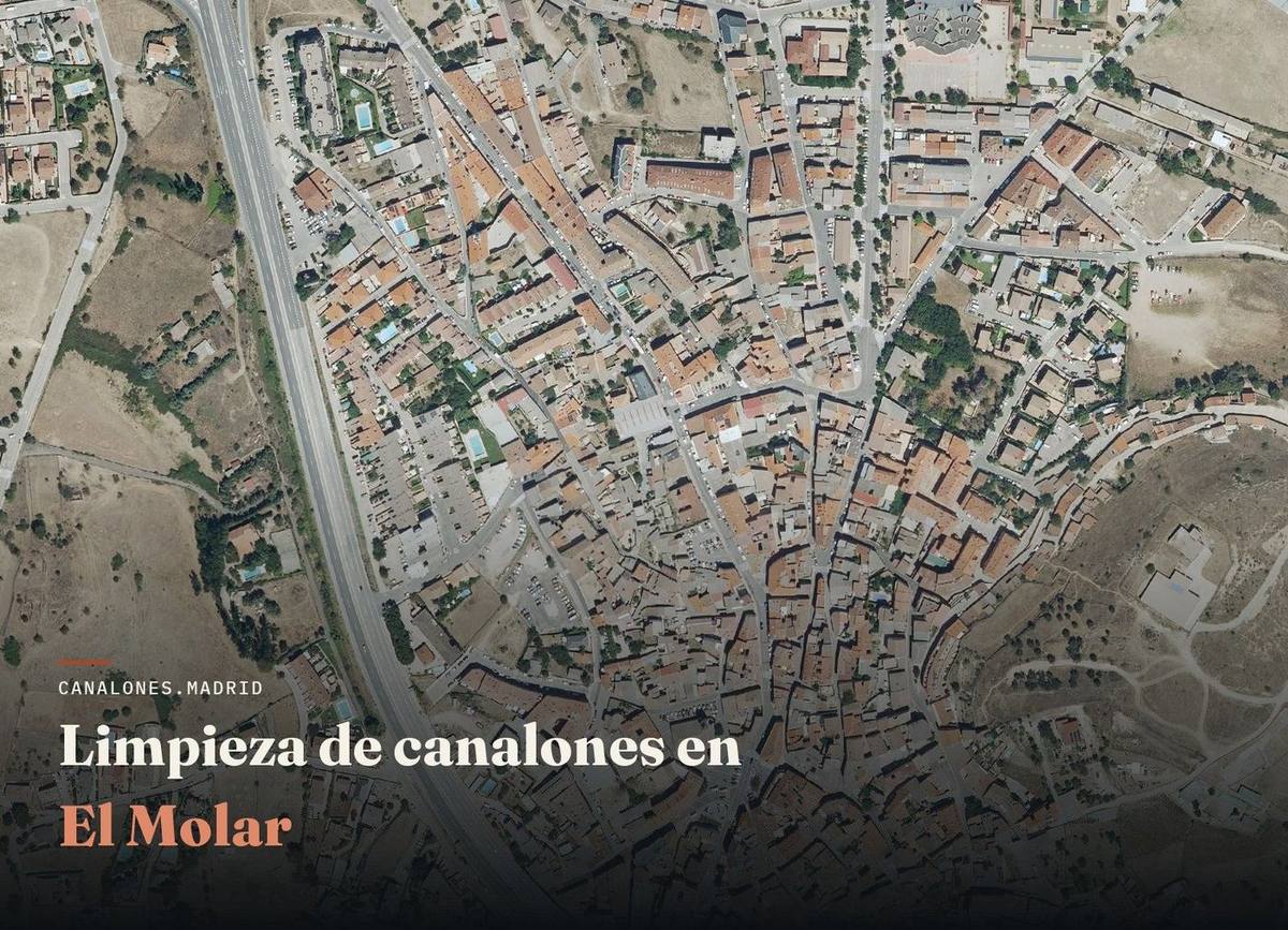 Servicio de limpieza de canalones en El Molar, Comunidad de Madrid — canalones.madrid, en la Sierra Norte de Madrid.