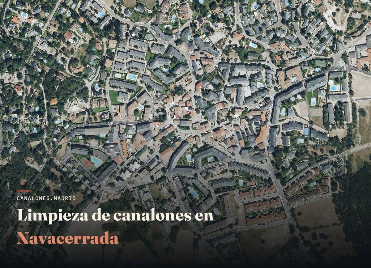 Servicio de limpieza de canalones en Navacerrada, Comunidad de Madrid — canalones.madrid, en la zona de sierra alta de la Comunidad de Madrid.